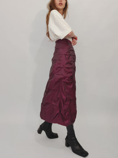 Derhy Burgundy Vintage Skirt