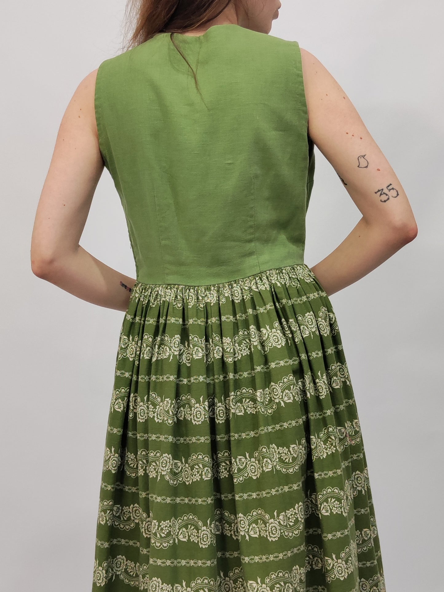 Green Vintage Trachten Dress