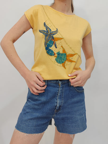 '80s Starfish Print Top