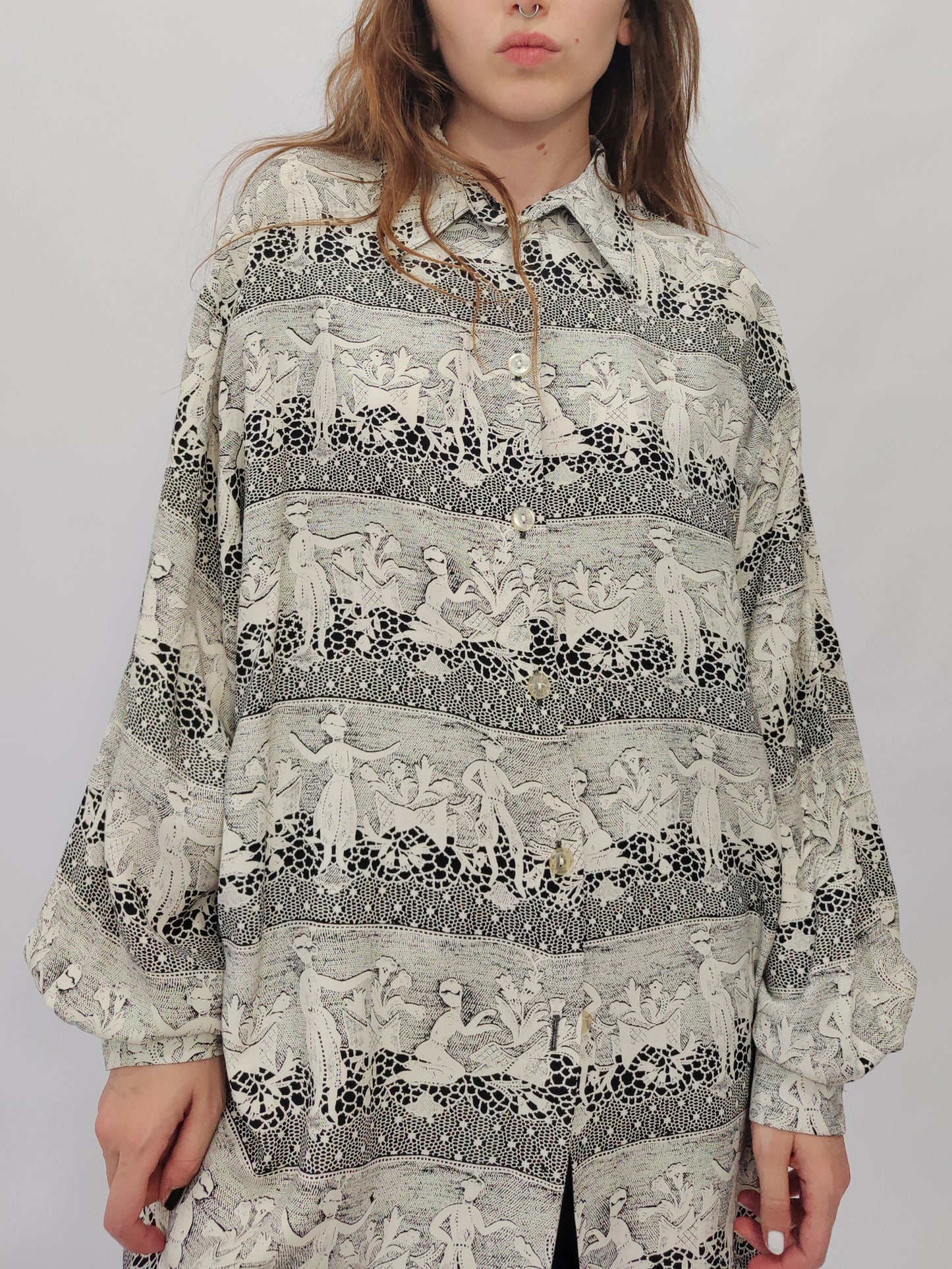 Vintage Trompe-L'Oeil Print Shirt