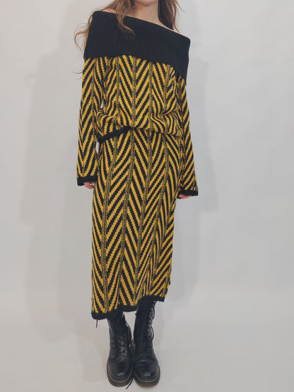Late '90s Vintage Black&Yellow Co-Ord