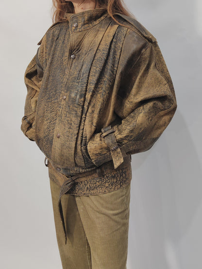 '80s Vintage Leather Jacket