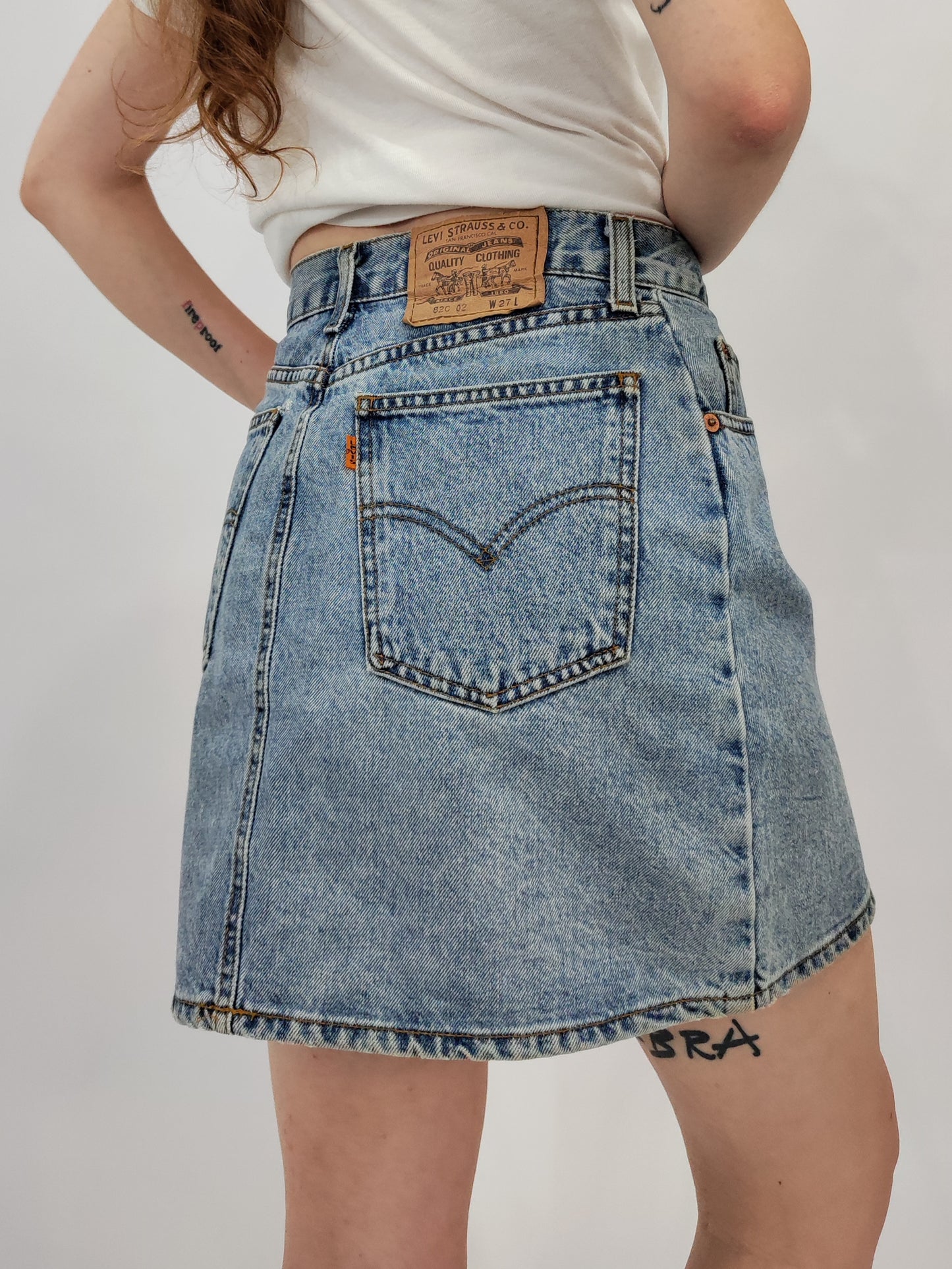Levi's Orange Tab Denim Skirt
