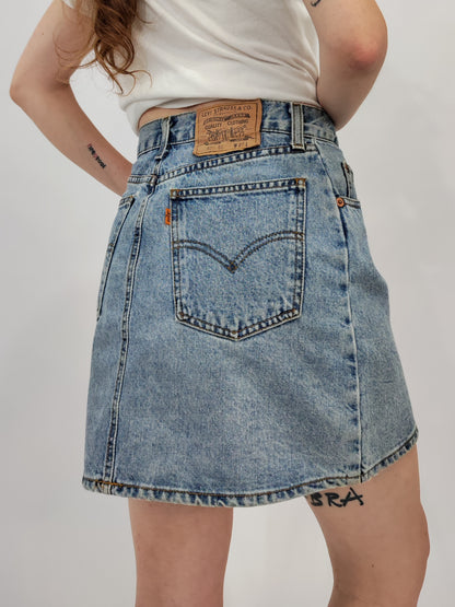 Levi's Orange Tab Denim Skirt