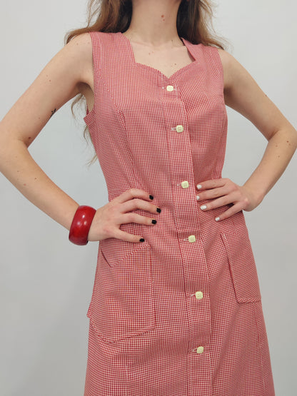 '80s Vichy Chemisier Dress