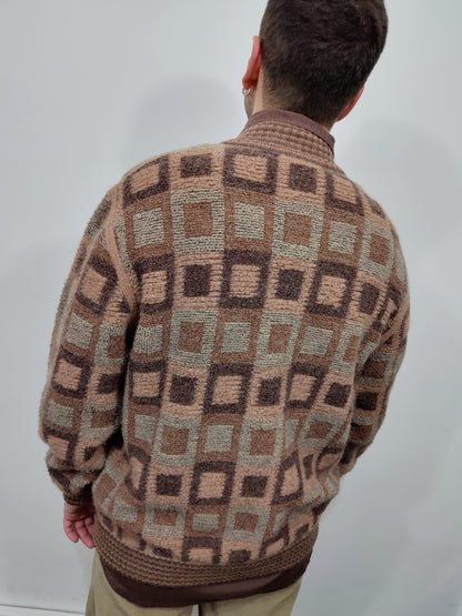 '80s Wool Maxi Cardigan - Size L
