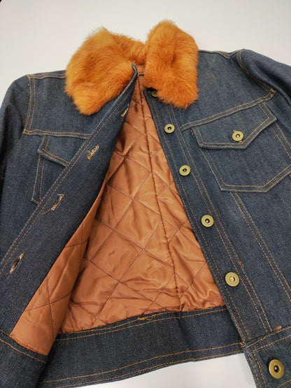 Vintage Fur Denim Trucker - Size S
