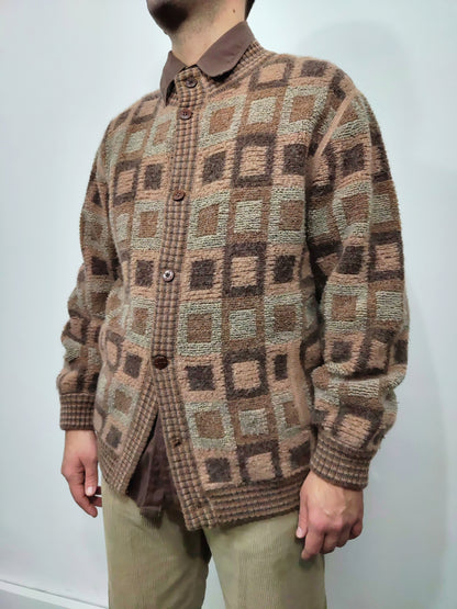 '80s Wool Maxi Cardigan - Size L
