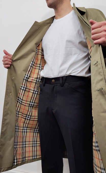 Burberrys Vintage Nova Check Trench - Khaki