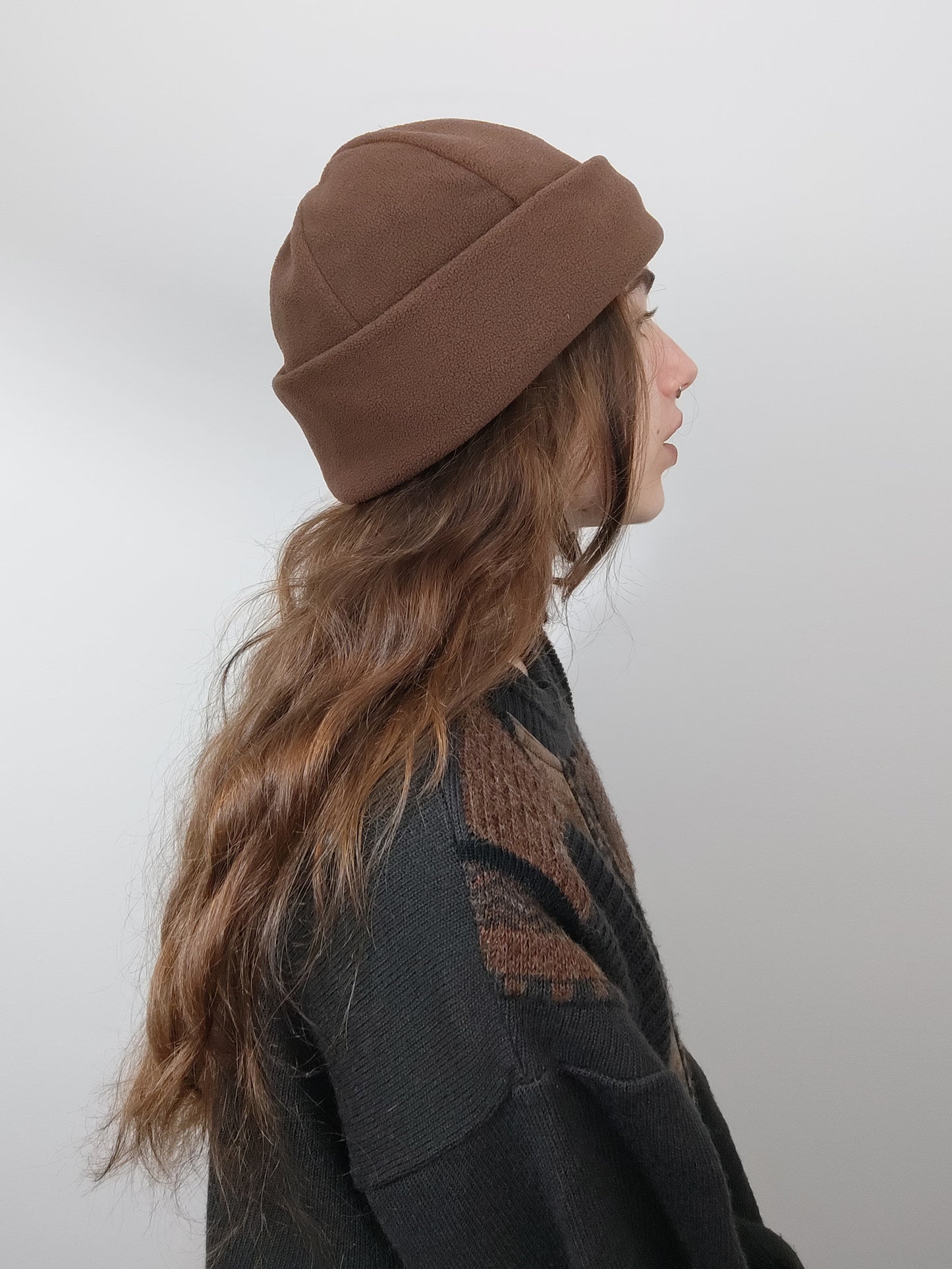 Brown Pile Beanie