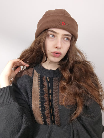 Brown Pile Beanie
