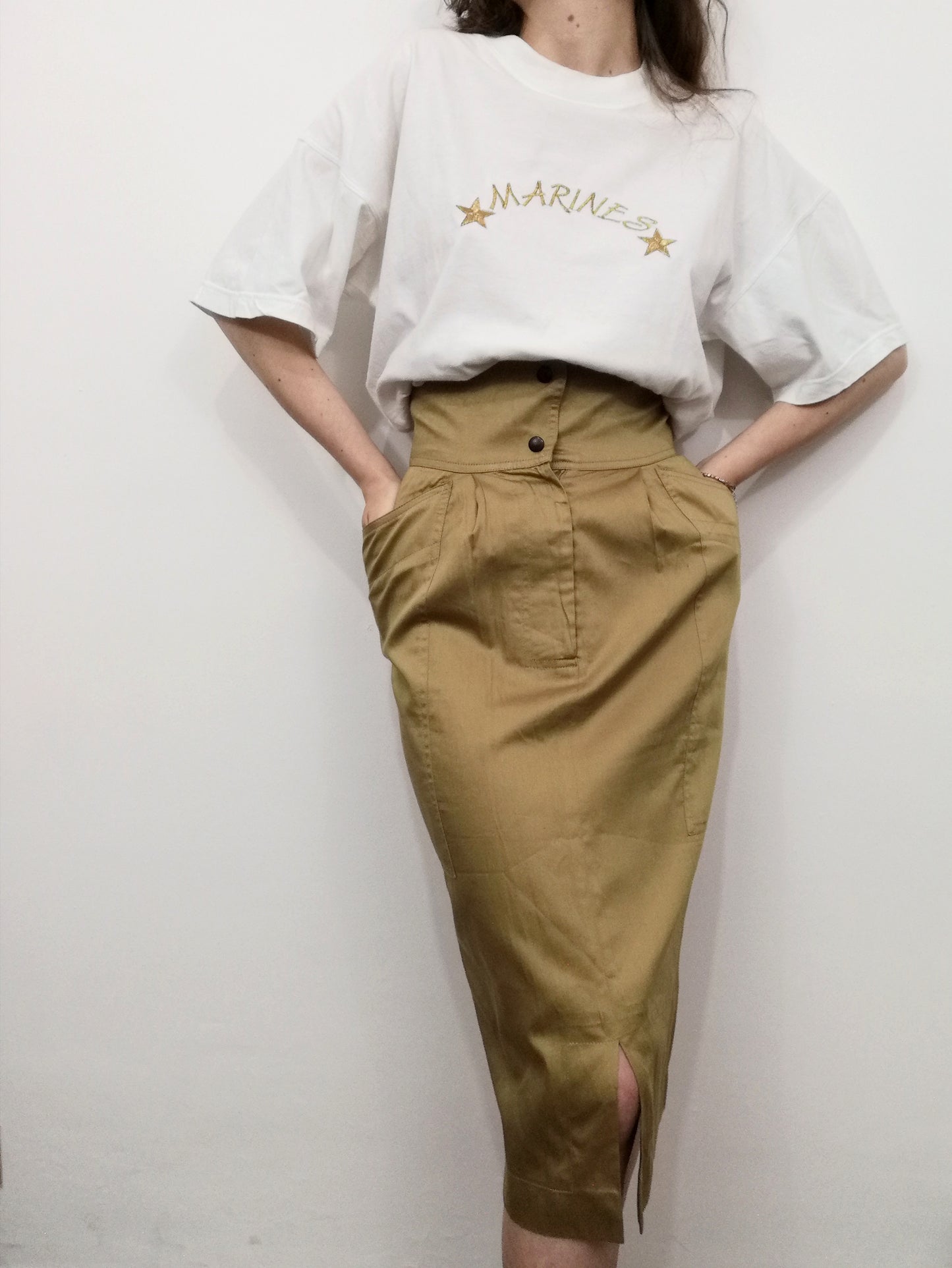 100% Cotton '80s Marines T-Shirt - Size M