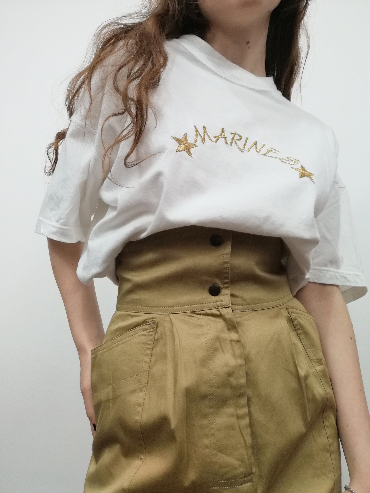 100% Cotton '80s Marines T-Shirt - Size M