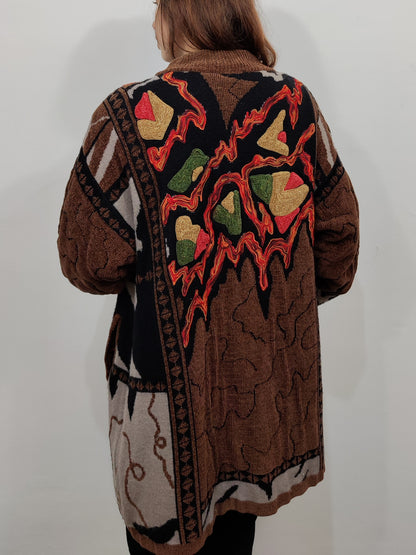 '80s Vintage Embroidered Coat