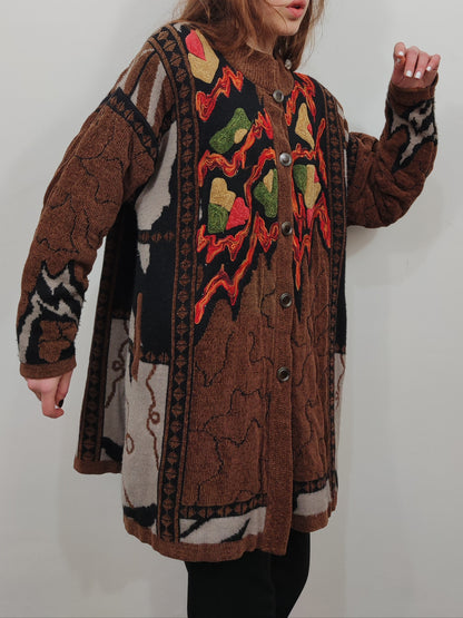 '80s Vintage Embroidered Coat