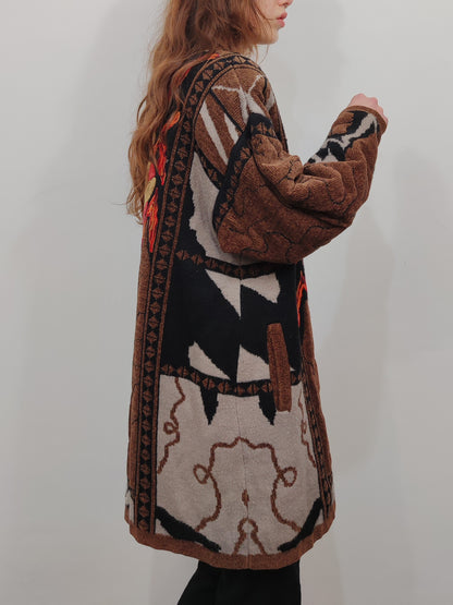 '80s Vintage Embroidered Coat