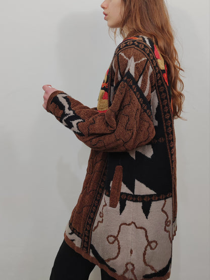 '80s Vintage Embroidered Coat