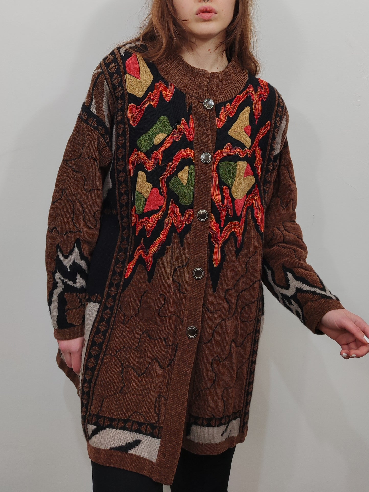 '80s Vintage Embroidered Coat