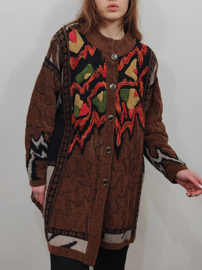 '80s Vintage Embroidered Coat