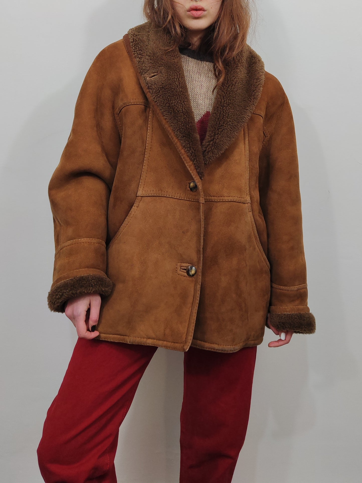 '80s Shearling Sheepskin Coat