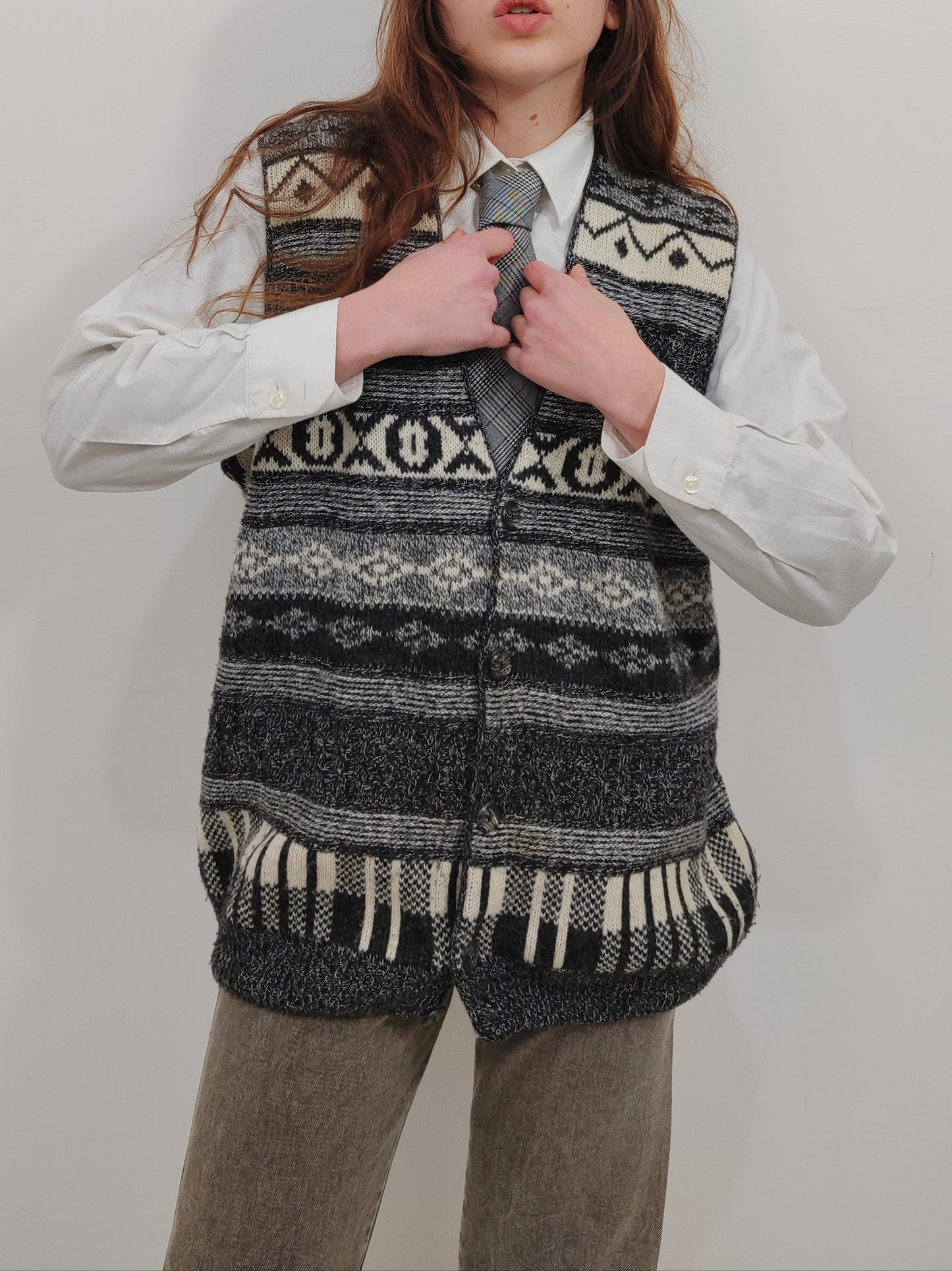 Vintage Black&White Vest