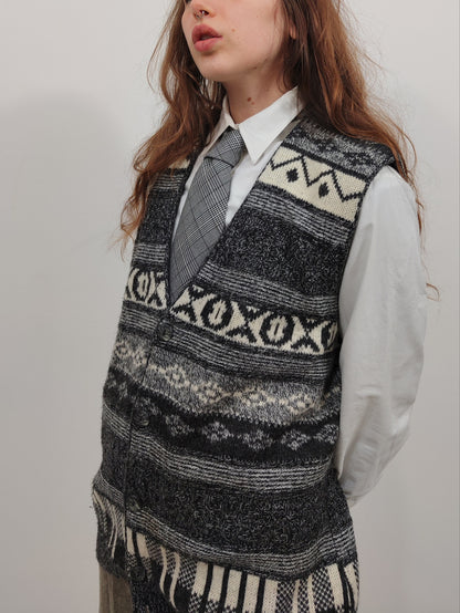 Vintage Black&White Vest