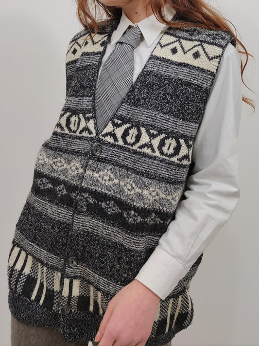 Vintage Black&White Vest