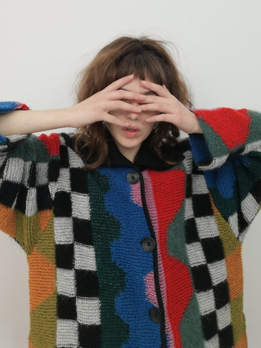 Vintage Crazy Wool Maxi Cardi