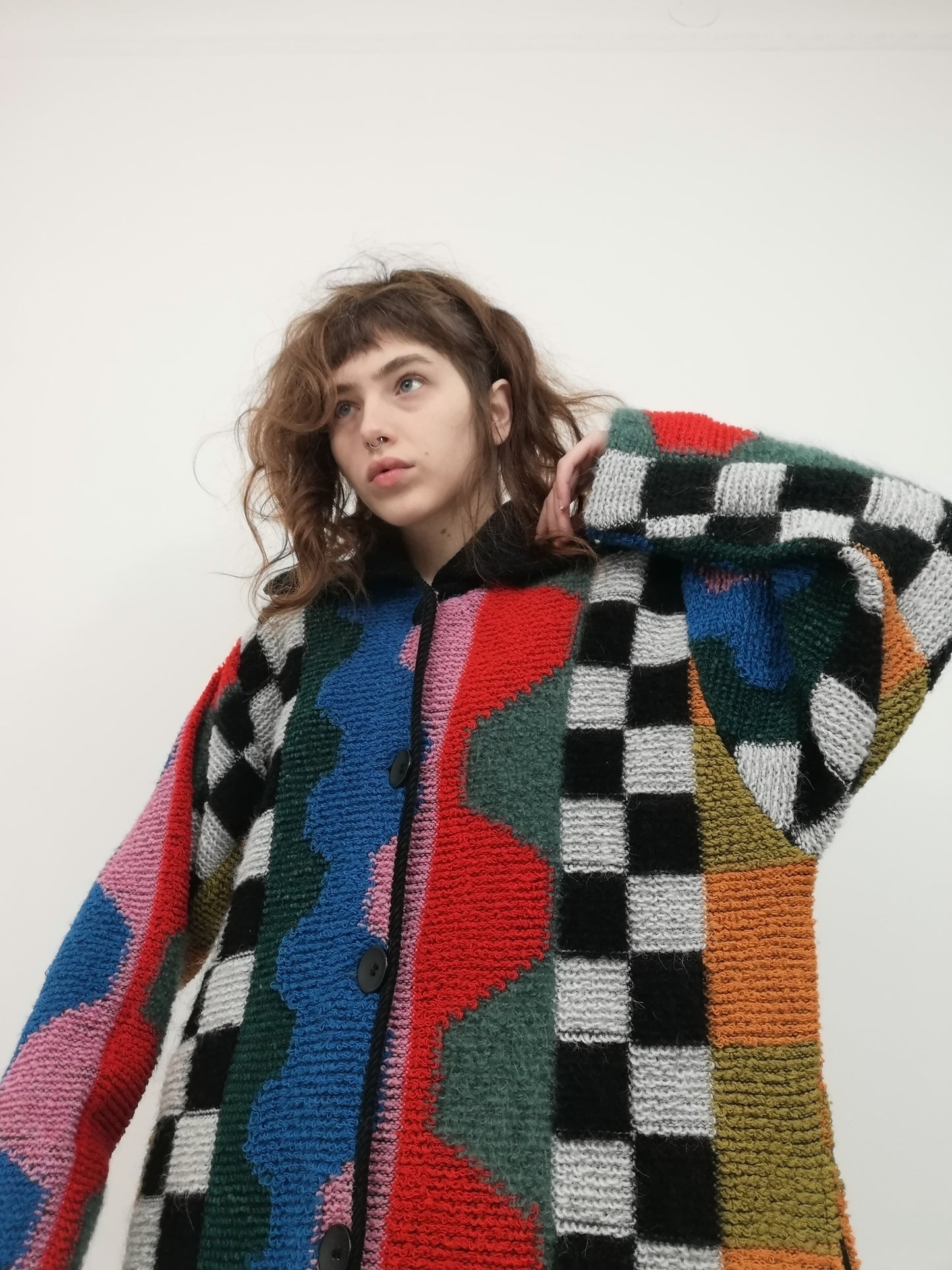 Vintage Crazy Wool Maxi Cardi